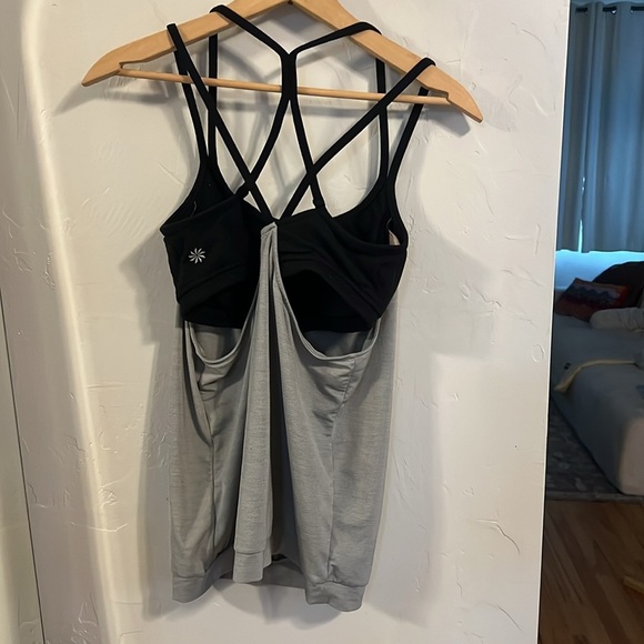 Athleta Gray Strappy Camisole Top with built in sports bra - Picture 3 of 3